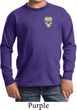 Sugar Skull Patch Pocket Print Kids Long Sleeve Shirt