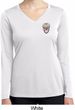 Sugar Skull Patch Pocket Print Ladies Dry Wicking Long Sleeve Shirt