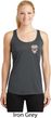 Sugar Skull Patch Pocket Print Ladies Dry Wicking Racerback Tank Top