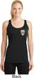Sugar Skull Patch Pocket Print Ladies Dry Wicking Racerback Tank Top