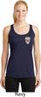 Sugar Skull Patch Pocket Print Ladies Dry Wicking Racerback Tank Top