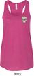 Sugar Skull Patch Pocket Print Ladies Flowy Racerback Tanktop