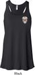 Sugar Skull Patch Pocket Print Ladies Flowy Racerback Tanktop
