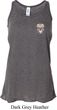 Sugar Skull Patch Pocket Print Ladies Flowy Racerback Tanktop