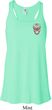 Sugar Skull Patch Pocket Print Ladies Flowy Racerback Tanktop