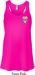 Sugar Skull Patch Pocket Print Ladies Flowy Racerback Tanktop