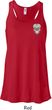 Sugar Skull Patch Pocket Print Ladies Flowy Racerback Tanktop