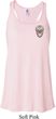 Sugar Skull Patch Pocket Print Ladies Flowy Racerback Tanktop