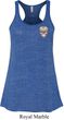 Sugar Skull Patch Pocket Print Ladies Flowy Racerback Tanktop