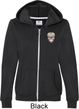 Sugar Skull Patch Pocket Print Ladies Full Zip Hoodie