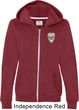 Sugar Skull Patch Pocket Print Ladies Full Zip Hoodie