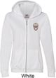Sugar Skull Patch Pocket Print Ladies Full Zip Hoodie