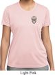 Sugar Skull Patch Pocket Print Ladies Moisture Wicking Shirt