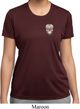 Sugar Skull Patch Pocket Print Ladies Moisture Wicking Shirt