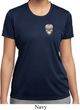 Sugar Skull Patch Pocket Print Ladies Moisture Wicking Shirt