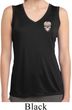 Sugar Skull Patch Pocket Print Ladies Sleeveless Dry Wicking Shirt