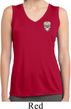 Sugar Skull Patch Pocket Print Ladies Sleeveless Dry Wicking Shirt