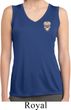 Sugar Skull Patch Pocket Print Ladies Sleeveless Dry Wicking Shirt