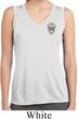Sugar Skull Patch Pocket Print Ladies Sleeveless Dry Wicking Shirt