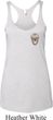 Sugar Skull Patch Pocket Print Ladies Tri Blend Racerback Tank Top