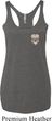Sugar Skull Patch Pocket Print Ladies Tri Blend Racerback Tank Top
