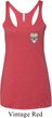 Sugar Skull Patch Pocket Print Ladies Tri Blend Racerback Tank Top