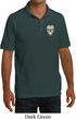 Sugar Skull Patch Pocket Print Mens Pique Polo Shirt