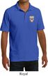 Sugar Skull Patch Pocket Print Mens Pique Polo Shirt