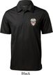 Sugar Skull Patch Pocket Print Mens Textured Polo Shirt