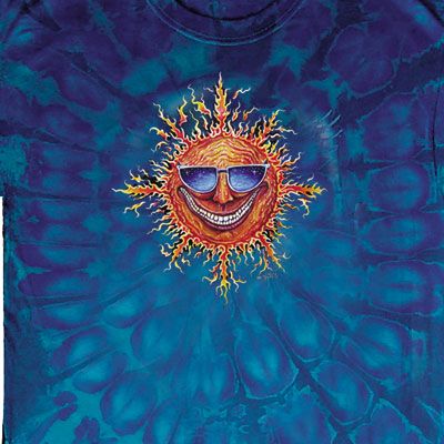 Sun Shirt Sunny Mystical New Age Sun Solar Tie Dye Tee