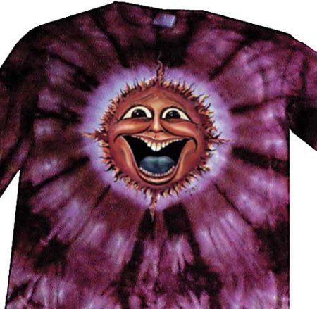 Sunface New Age Adult Unisex Tie Dye Long Sleeve Shirt