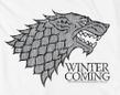 Games of Thrones GOT Winter is Coming Adult T-shirt - White