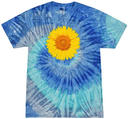 Sunflower Tie Dye T-shirt - Blue Jerry
