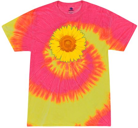 Sunflower Tie Dye T-shirt - Flo Swirl