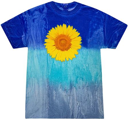 Sunflower Tie Dye Tshirt - Blue Sky