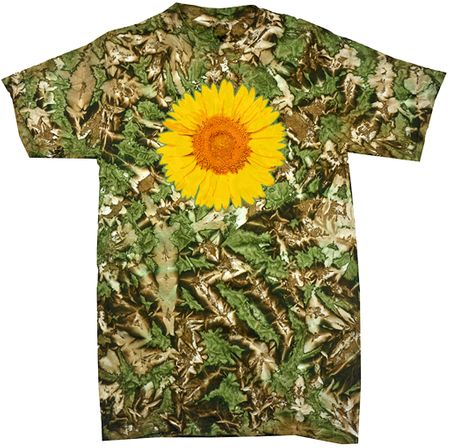 Sunflower Tie Dye Tshirt - Camo