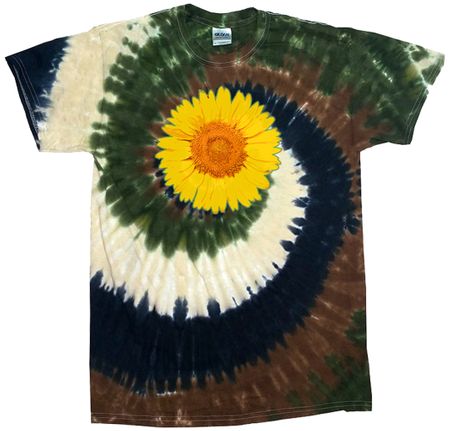 Sunflower Tie Dye Tshirt - Camo Swirl