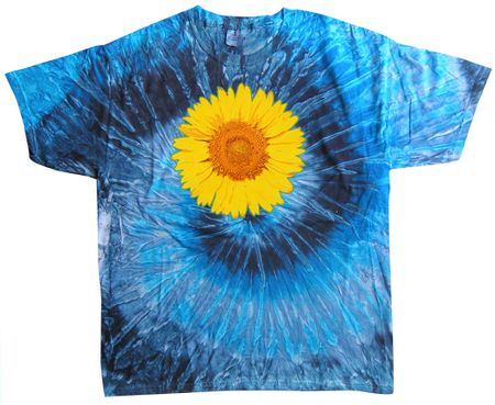 Sunflower Tie Dye Tshirt - Evening Sky