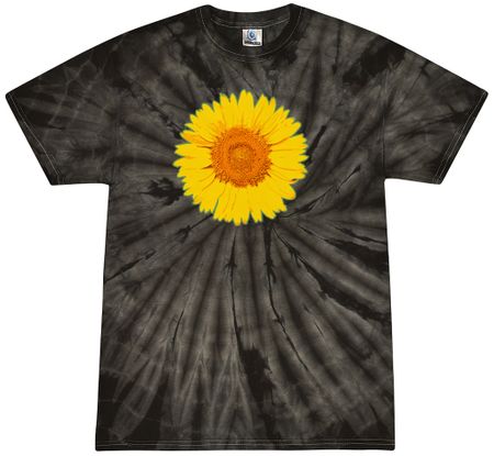 Sunflower Tie Dye Tshirt - Spider Black