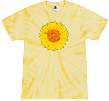 Sunflower Tie Dye Tshirt - Spider Dandelion