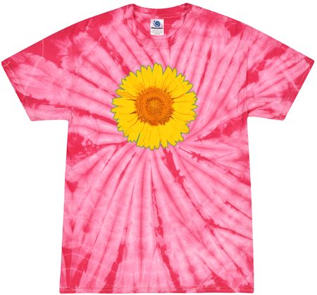 Sunflower Tie Dye Tshirt - Spider Pink