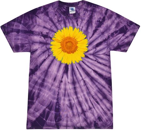 Sunflower Tie Dye Tshirt - Spider Purple