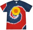 Sunflower Tie Dye Tshirt - Spider Royal and Red