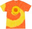 Sunflower Tie Dye Tshirt - Spider Yellow and Orange