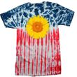Sunflower Tie Dye Tshirt - US Flag