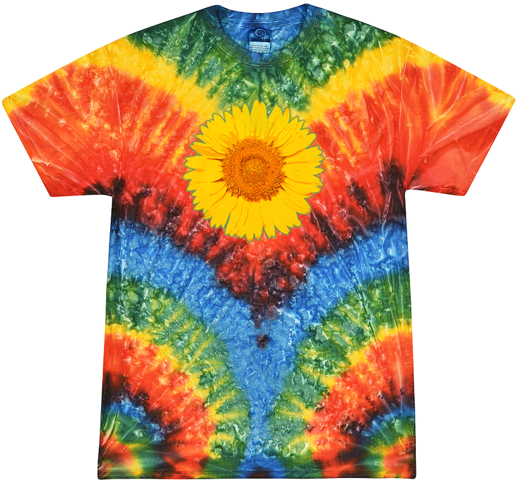 sunflower-tie-dye-tshirt-woodstock-tie-dye-sunflower-t-shirts