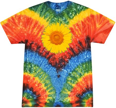 Sunflower Tie Dye Tshirt - Woodstock