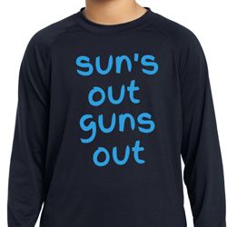 Suns Out Guns Out Kids Dry Wicking Long Sleeve Shirt