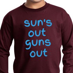 Suns Out Guns Out Kids Long Sleeve Shirt