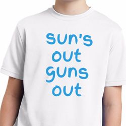 Suns Out Guns Out Kids Moisture Wicking Shirt